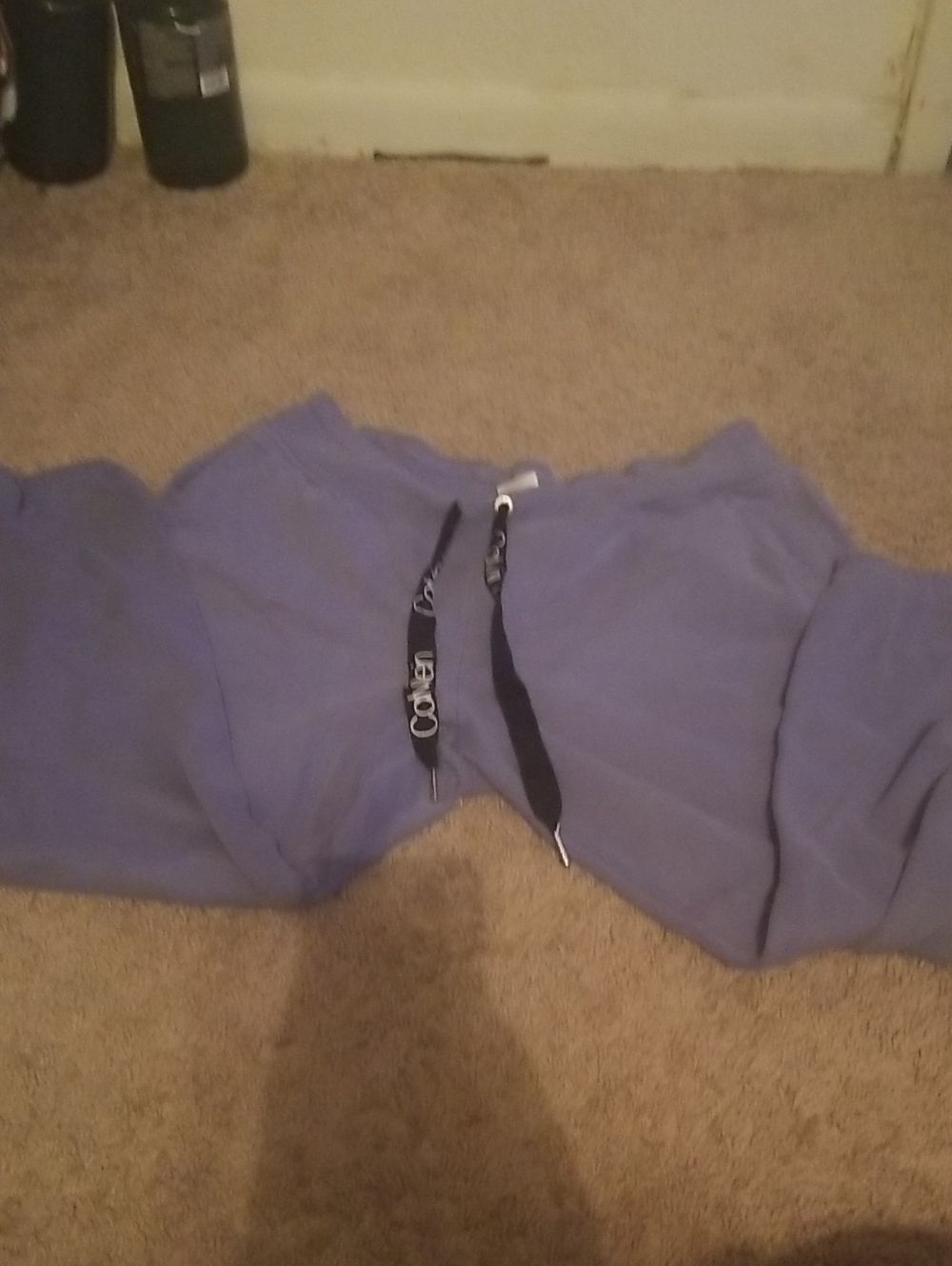 Lavender Sweatpants with Logo Shoelace Ties